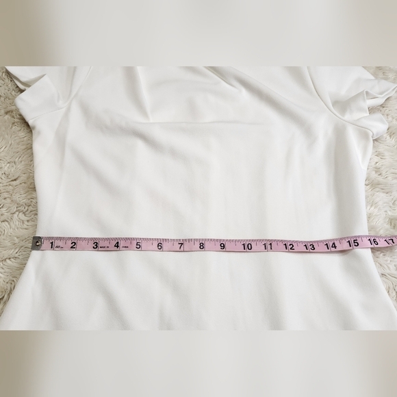 ALEXIA ADMOR Sadee Dress Light Ivory White Size Large - Picture 10 of 14